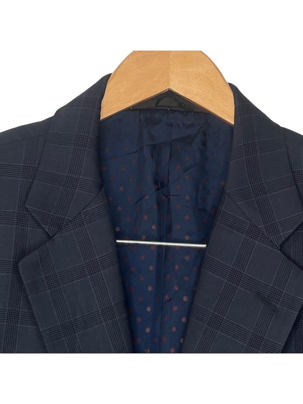 Hickey Freemen Mens Suit Jacket Blazer Size 40R 33S Sports Coat Plaid Classic - Picture 5 of 15